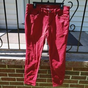 Loft Modern Skinny Red Size 12P